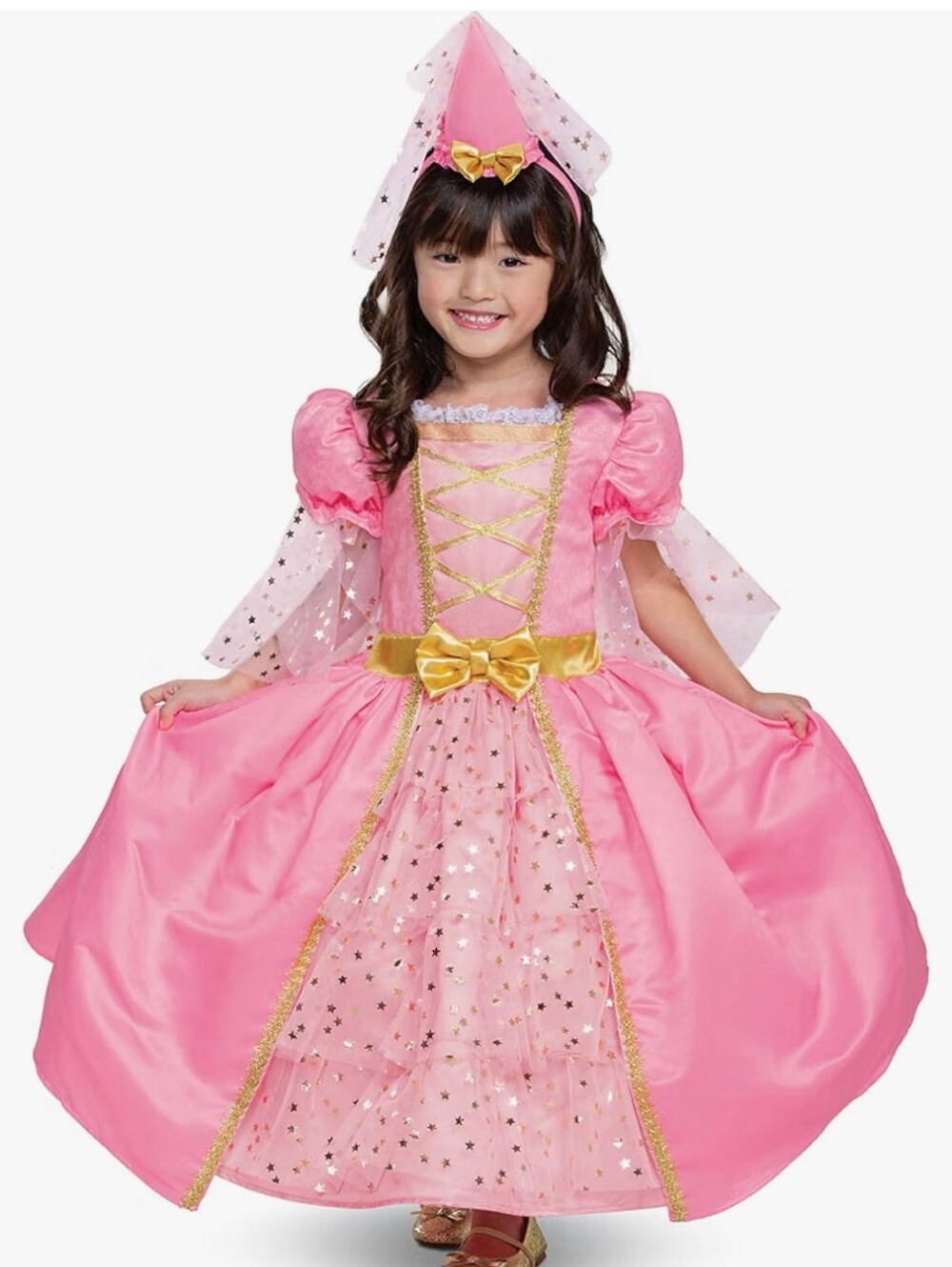 Disguise Pink Princess Child Costume | Sparkling Ball Gown Dress Size Small 4-6×